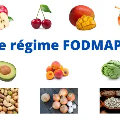 Le régime FODMAPs : pommes, cerises, mangue, miel, avocat, abricots, artichaut, noix, oignons, ail, lentilles et haricots.