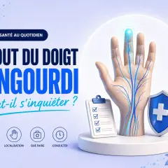 Main gauche engourdie, le bout du doigt est affecté. Causes, localisation, que faire, consulter.