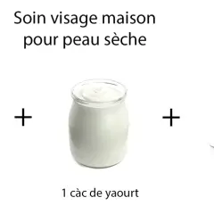 Recette maison : masque hydratant visage avec miel, yaourt et huile d'avocat pour peau sèche.