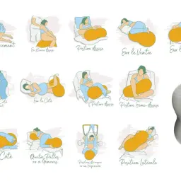 Diverses positions pour aider bébé à descendre dans le bassin, incluant des exercices sur ballon.