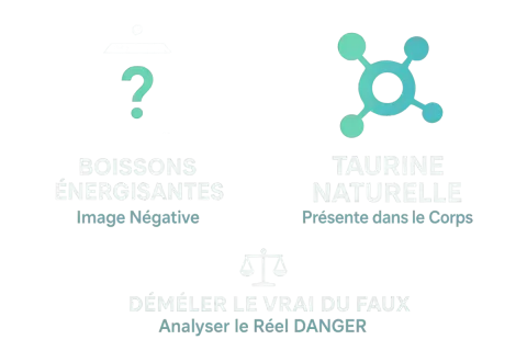 Boissons énergisantes : image négative. Taurine naturelle présente dans le corps. Démêler le vrai du faux, analyser le réel danger des taurine effets secondaires.