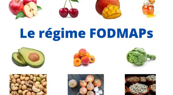 Le régime FODMAPs : pommes, cerises, mangue, miel, avocat, abricots, artichaut, noix, oignons, ail, lentilles et haricots.