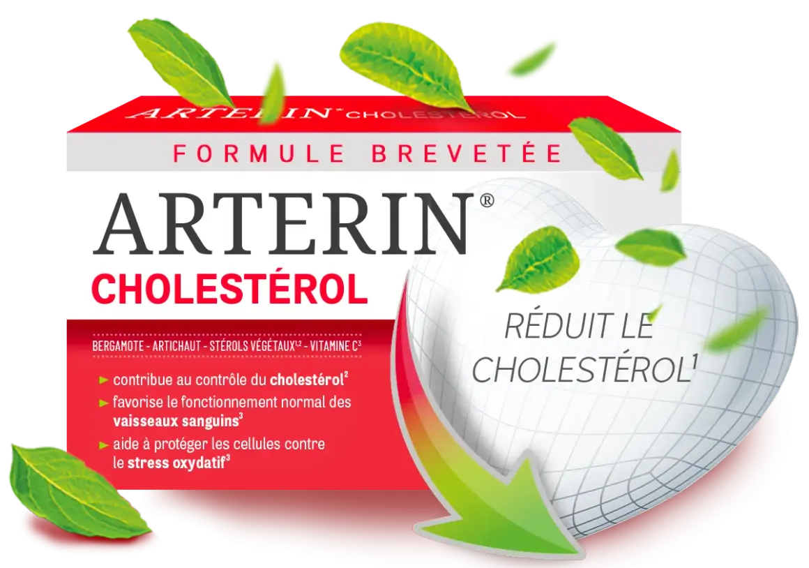 Un conseil pratique anticholestérol : ArteriN, formule brevetée à base de bergamote, artichaut, stérols végétaux et vitamine C, réduit le cholestérol.