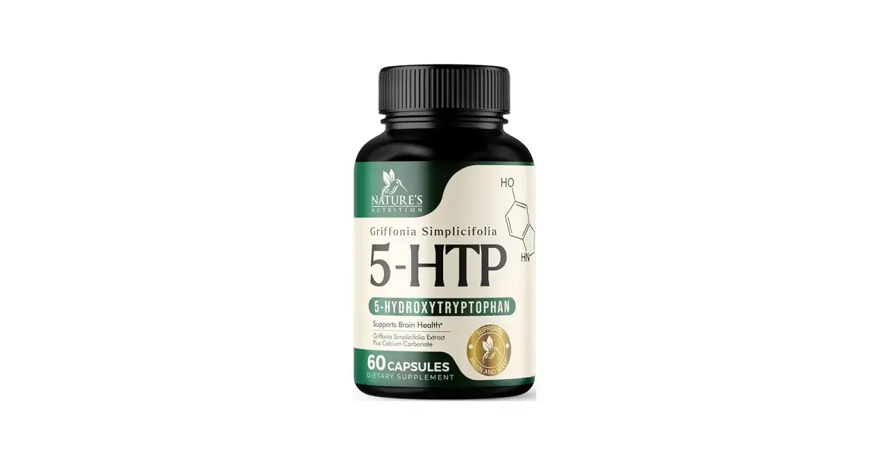 Flacon de 60 gélules de 5-HTP (Griffonia Simplicifolia). Information sur les contre-indications de la griffonia.