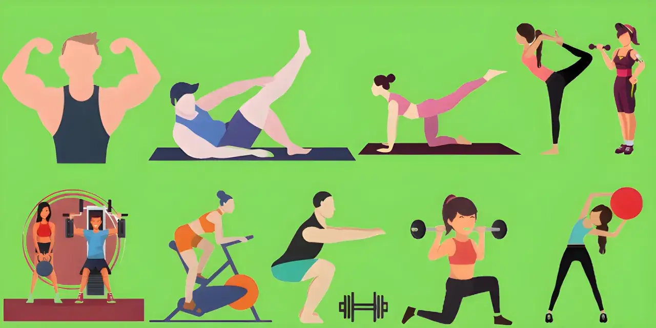 Des personnes de tous âges se remettent au sport : musculation, yoga, vélo, haltères, et plus encore.