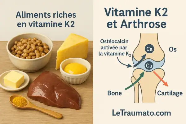 Aliments riches en vitamine K2 : haricots, fromage, jaune d'œuf, beurre, foie, curcuma. La vitamine K2 et ses bienfaits pour les os et le cartilage.