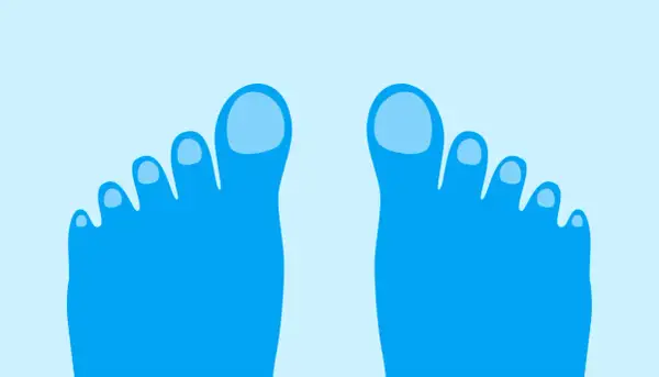 Pieds bleus et froids, un signe possible de problèmes de thyroïde.