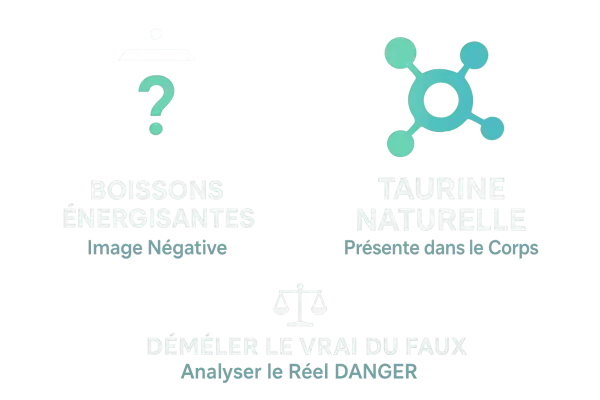 Boissons énergisantes : image négative. Taurine naturelle présente dans le corps. Démêler le vrai du faux, analyser le réel danger des taurine effets secondaires.